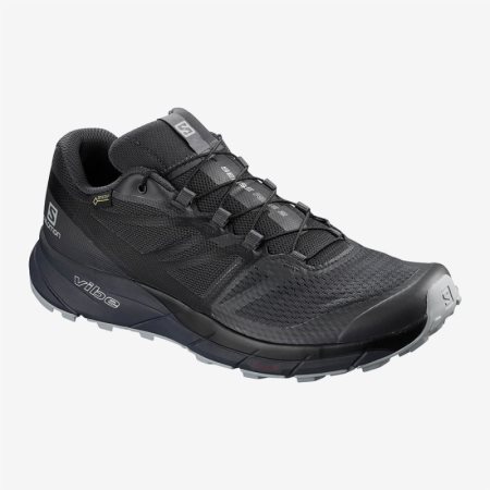 Scarpe Trail Running Salomon SENSE RIDE 2 GTX INVISIBLE FIT Uomo Nere IT 9-H09